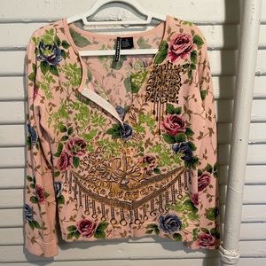 Charlotte beaded button up sweater